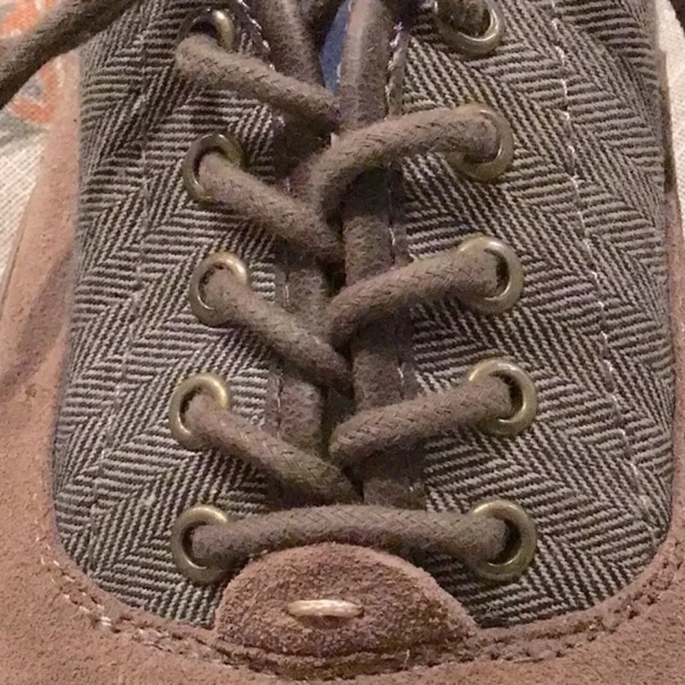 Roberto Vasi Brown Suede and Tweed Lace Up Casual Shoes